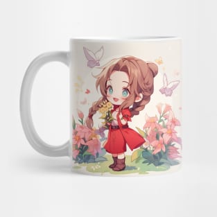 chibi aerith and butterfly Mug